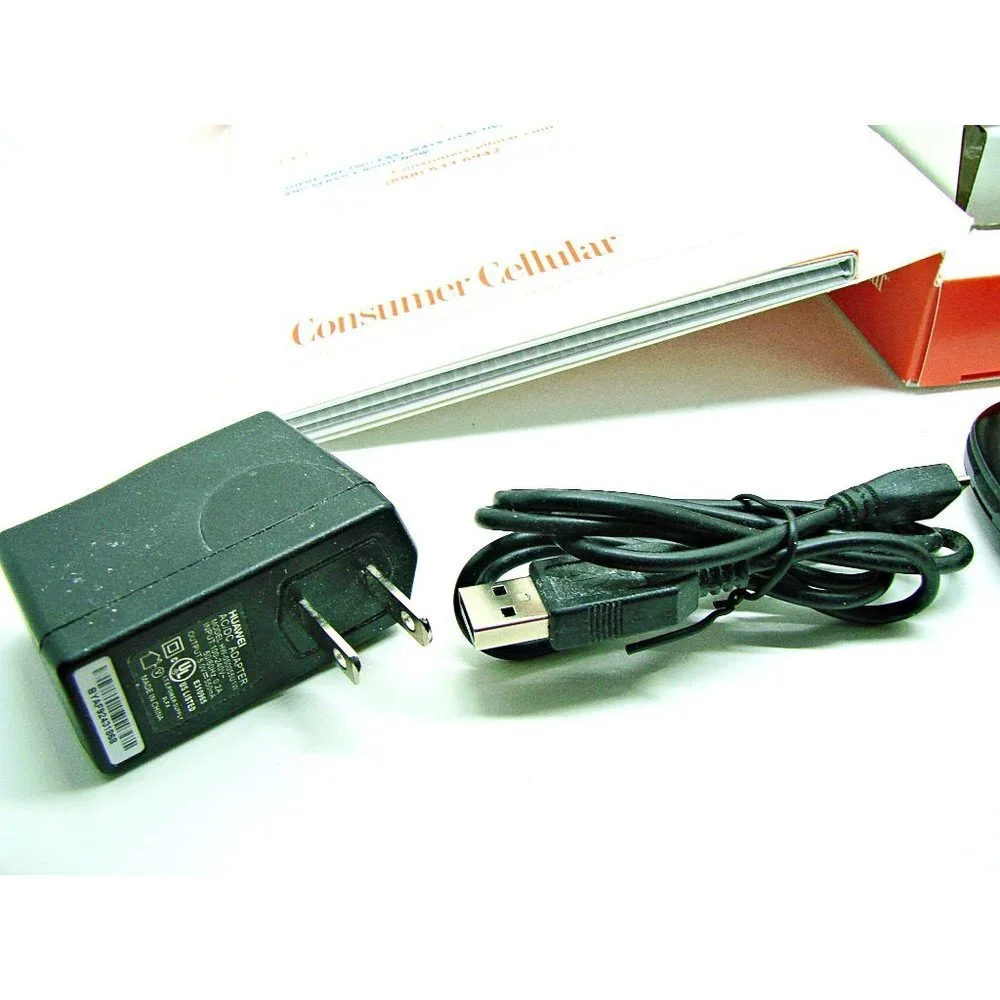 Huawei U3900 Consumer Cellular Envoy Original Box Manual Charging Cord
